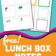 Pinterest pin for free lunch box notes printable