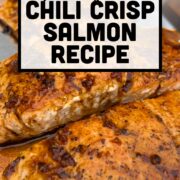 Plancha Grilled Chili Crisp Salmon Recipe Pin