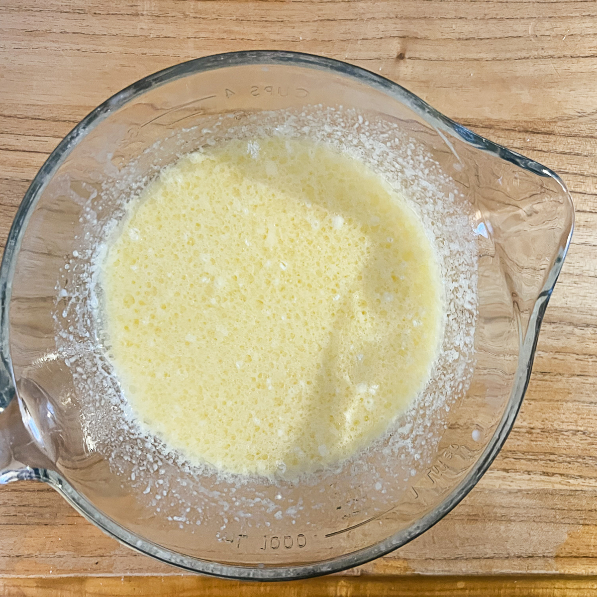 Cracker Barrel Cornbread Muffins Copycat Recipe Step 2 - mix wet ingredients