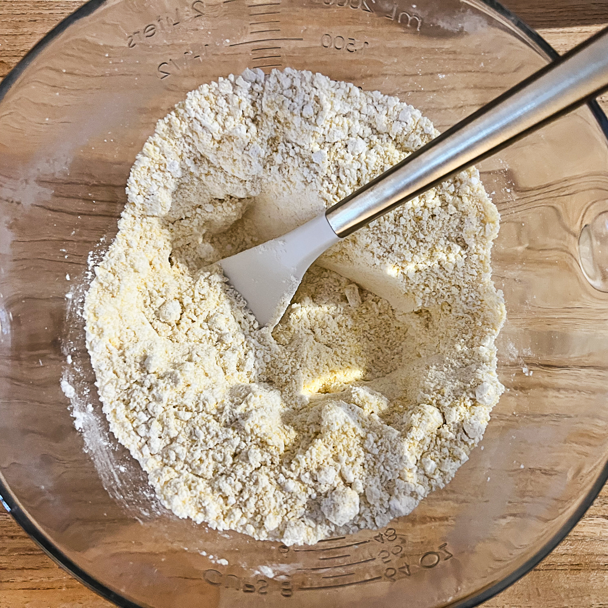 Gluten Free Cracker Barrel Cornbread Muffins - mix dry ingredients