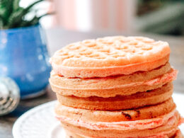 Strawberry Cake Mix Waffles in the Dash Mini Waffle Maker - My Life ...